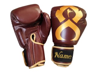 Custom Genuine Leather Muay Thai Gloves : KNGCUST-R-423