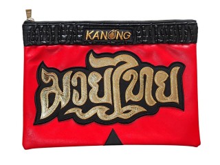 Kanong Fashion Clutch Bag : Red/Black size A4