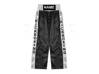 Custom Kick Boxing Pants - Custom Kickboxing Trouser : KNPANTS-001-Black