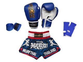 Complete Bundle Set of Muay Thai for Kids : 133-Blue