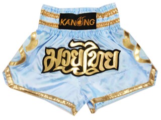 Kanong Kids Muay Thai Kick Boxing Shorts : KNS-121-LightBlue-K