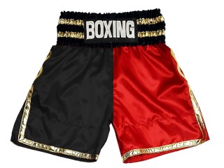 Custom Boxing Shorts : KNBSH-039-Black-Red