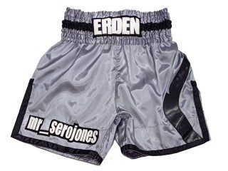 Custom Boxing Shorts : KNBXCUST-2049-Grey