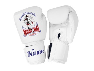 Custom Kanong Muay Thai training Gloves : KNGCUST-098 White