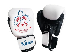 Custom Kanong Muay Thai training Gloves : KNGCUST-102 White