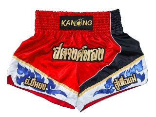 Custom Kanong Muay thai Shorts : KNSCUST-1231 Red