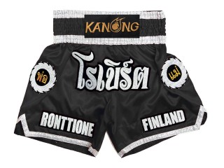 Custom Kanong Muay thai Shorts : KNSCUST-1242-Black