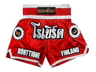 Custom Kanong Muay thai Shorts : KNSCUST-1242-Red