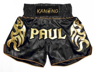 Custom Kanong Muay thai Shorts : KNSCUST-1245 Black