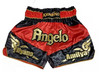 Custom Kanong Muay thai Shorts : KNSCUST-1248-Red