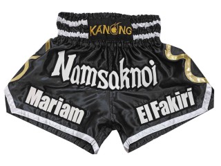 Custom Kanong Muay thai Shorts : KNSCUST-1250-Black